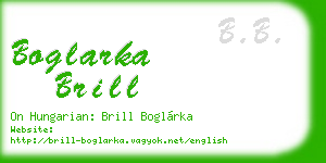 boglarka brill business card