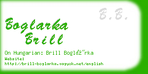 boglarka brill business card